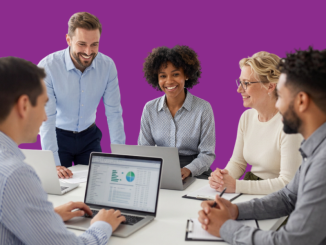 Group of ODs around a table talking about metrics