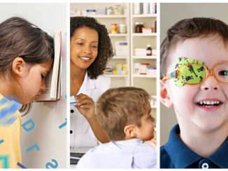 Images of kids and an adult woman smiling